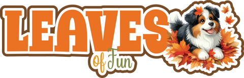 Leaves of Fun - Scrapbook Page Title Die Cut