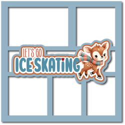 Let's Go Ice Skating - 5 Frames - Scrapbook Page Layered Overlay Kit