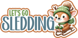 Let's Go Sledding - 5 Frames - Scrapbook Page Layered Overlay Kit