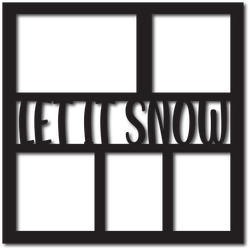 Let it Snow - 4 Frames - Scrapbook Overlay - Digital Cut File - SVG - INSTANT DOWNLOAD