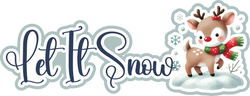 Let It Snow - Scrapbook Page Title Sticker