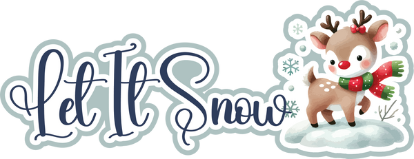 Let It Snow - Scrapbook Page Title Sticker