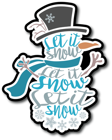 Let It Snow - Scrapbook Page Title Die Cut