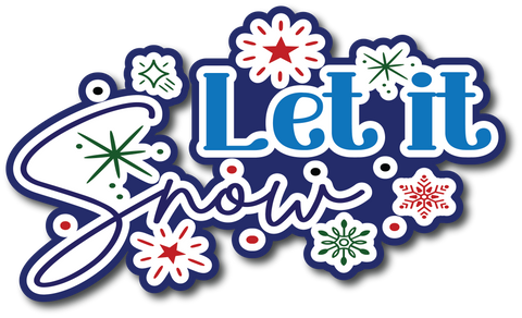 Let It Snow - Scrapbook Page Title Die Cut