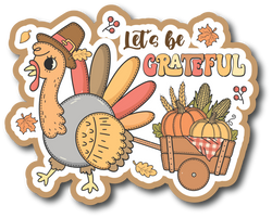 Let's Be Grateful - Scrapbook Page Title Die Cut