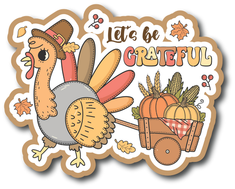 Let's Be Grateful - Scrapbook Page Title Sticker