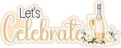 Let's Celebrate - Scrapbook Page Title Die Cut