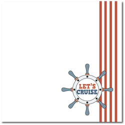 Let's Cruise  - Printed Premade Scrapbook Page 12x12 Layout