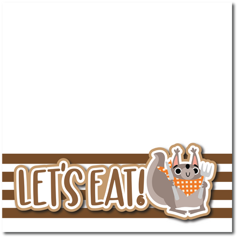 Let's Eat  - Printed Premade Scrapbook Page 12x12 Layout