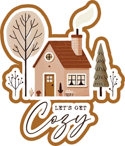 Let's Get Cozy - Scrapbook Page Title Die Cut