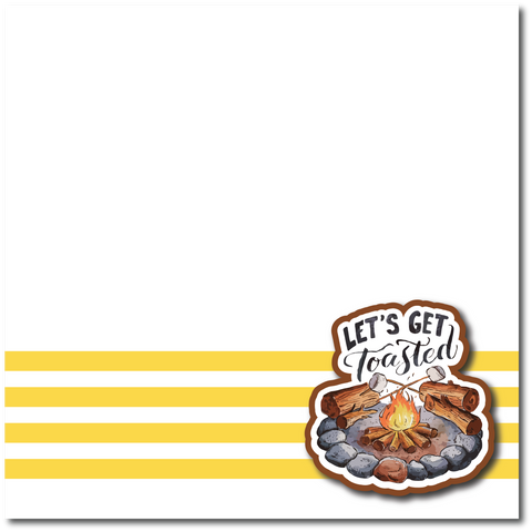 Let's Get Toasted - Printed Premade Scrapbook Page 12x12 Layout