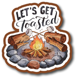 Let's Get Toasted - Campfire - Scrapbook Page Title Sticker