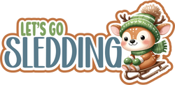 Let's Go Sledding - Scrapbook Page Title Die Cut