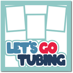 Let's Go Tubing - Printed Premade Scrapbook Page 12x12 Layout