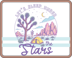 Let's Sleep Under the Stars - Scrapbook Page Title Die Cut