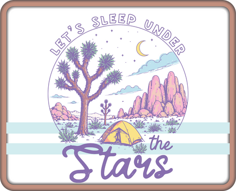 Let's Sleep Under the Stars - Scrapbook Page Title Die Cut
