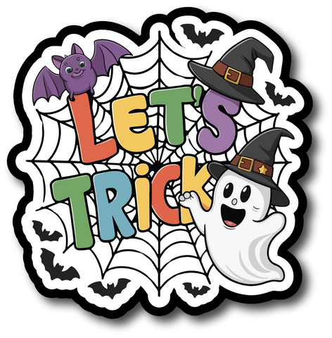 Let's Trick - Scrapbook Page Title Die Cut