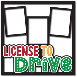 License to Drive - 3 Frames - Layered Overlay - Digital Cut File - SVG - INSTANT DOWNLOAD