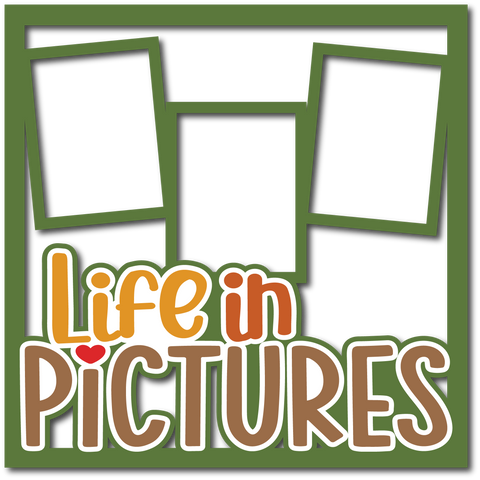 Life in Pictures - 3 Frames - Layered Overlay - Digital Cut File - SVG - INSTANT DOWNLOAD
