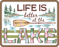 Life is Better at the Lake - Scrapbook Page Title Die Cut