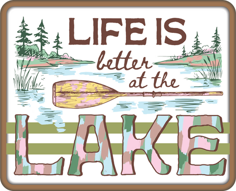 Life is Better at the Lake - Scrapbook Page Title Die Cut