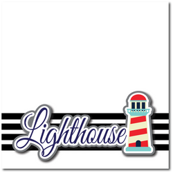 Lighthouse -  Printed Premade Scrapbook Page 12x12 Layout