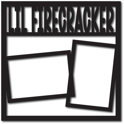 Lil Firecracker - 2 Frames - Scrapbook Overlay - Digital Cut File - SVG - INSTANT DOWNLOAD