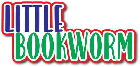 Little Bookworm - Scrapbook Page Title Die Cut
