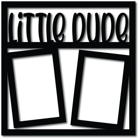 Little Dude - 2 Vertical Frames - Scrapbook Overlay - Digital Cut File - SVG - INSTANT DOWNLOAD