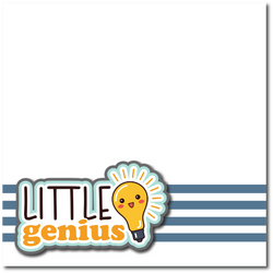 Little Genius - Printed Premade Scrapbook Page 12x12 Layout