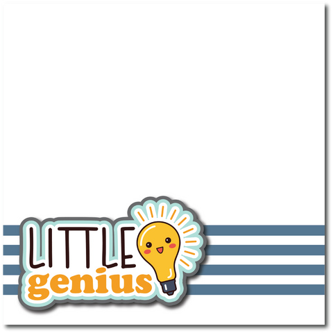 Little Genius - Printed Premade Scrapbook Page 12x12 Layout
