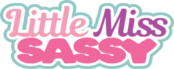 Little Miss Sassy - Scrapbook Page Title Sticker