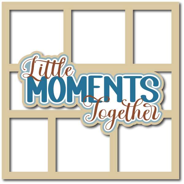 Little Moments Together - 6 Frames - Scrapbook Page Layered Overlay Kit