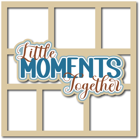 Little Moments Together - 6 Frames - Scrapbook Page Layered Overlay Kit