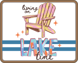 Living on Lake Time - Scrapbook Page Title Die Cut