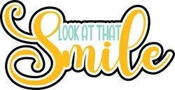 Look at that Smile - Scrapbook Page Title Die Cut