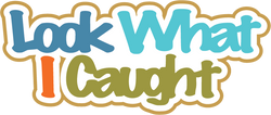 Look at What I Caught- Scrapbook Page Title Die Cut