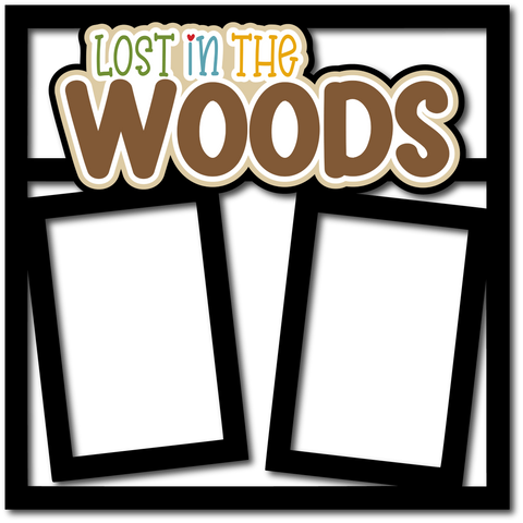 Lost in the Woods - 2 Frames - Scrapbook Page Layered Overlay Kit