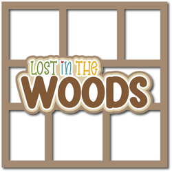 Lost in the Woods - 6 Frames - Scrapbook Page Layered Overlay Kit