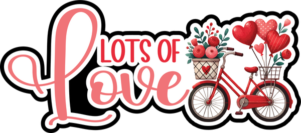 Lots of Love - Scrapbook Page Title Sticker