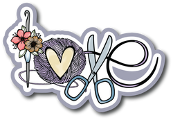 Love Crochet - Scrapbook Page Title Sticker