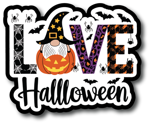 Love Halloween - Scrapbook Page Title Sticker