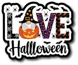 Love Halloween - Scrapbook Page Title Die Cut