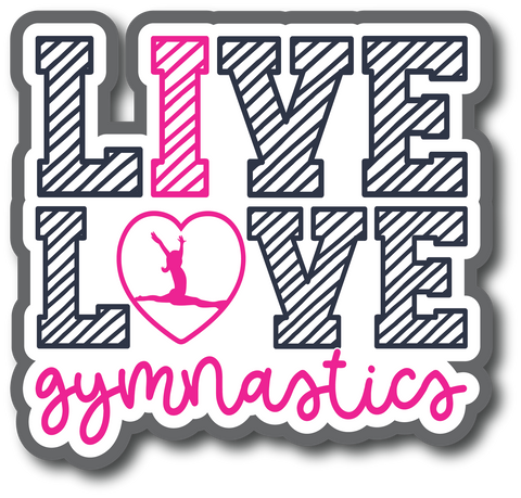 Live Love Gymnastics - Scrapbook Page Title Sticker