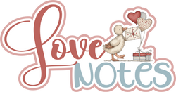 Love Notes - Scrapbook Page Title Die Cut