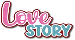 Love Story - Scrapbook Page Title Sticker