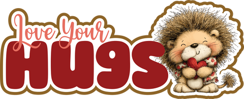 Love Your Hugs - Scrapbook Page Title Sticker