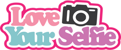 Love Your Selfie - Scrapbook Page Title Sticker