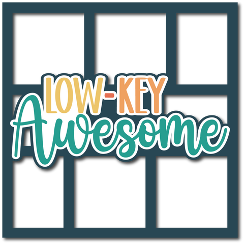 Low-Key Awesome - 6 Frames - Scrapbook Page Layered Overlay Kit
