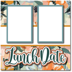 Lunch Date - Printed Premade Scrapbook Page 12x12 Layout